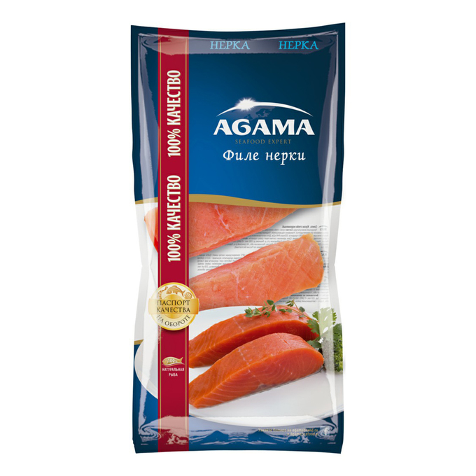 Нерка Agama филе, свежемороженая, 400 г