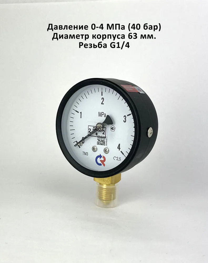 

Манометр для измерения давления РОСМА ТМ-310Р 0-4МРа (40 бар) G1/4, ТМ-310