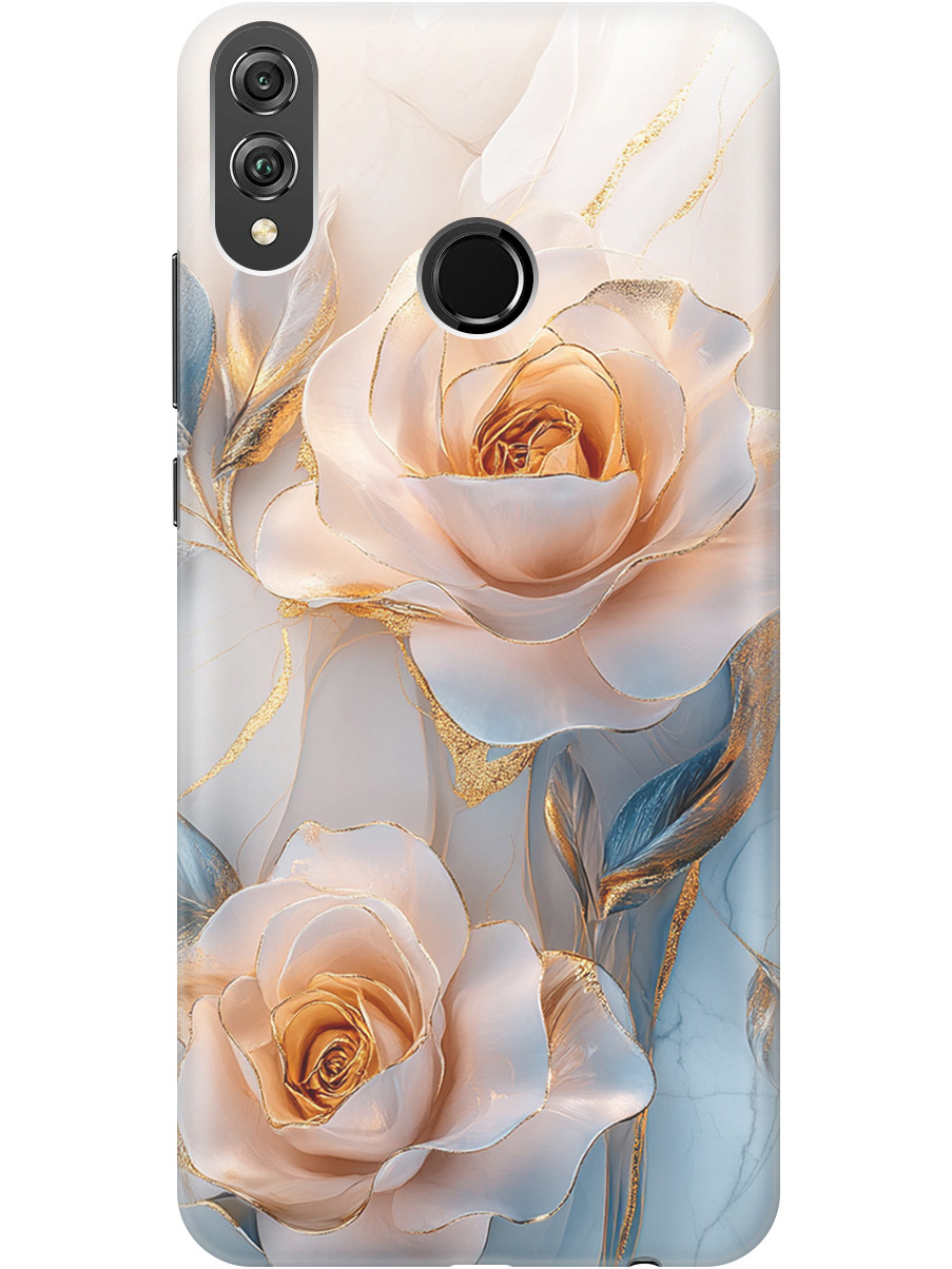 

Силиконовый чехол на Honor 8X с принтом "Белые розы на мраморе", Прозрачный;белый;оранжевый, 719355523
