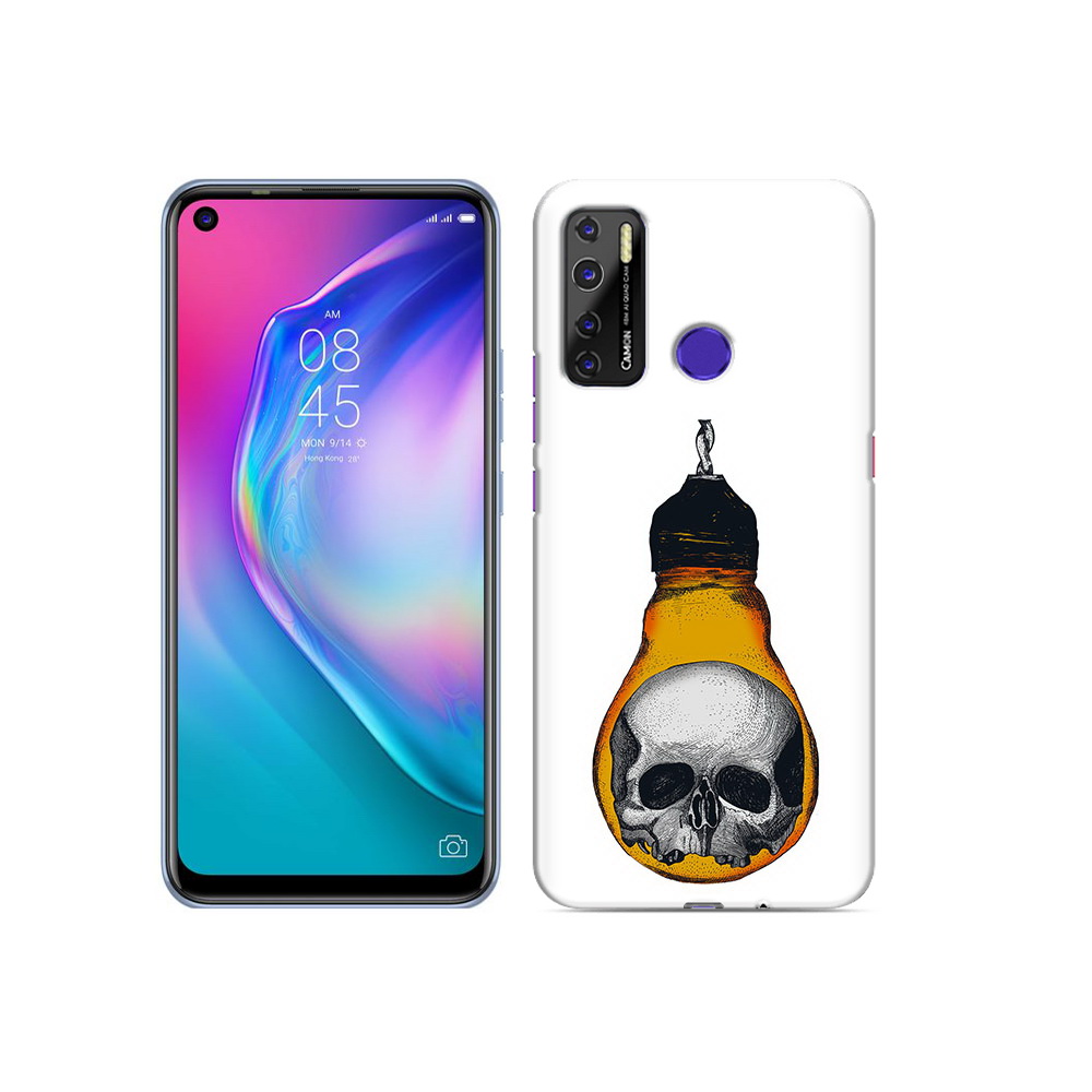Чехол MyPads Tocco для Tecno Camon 15 череп в лампочке