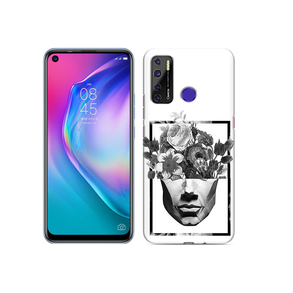 

Чехол MyPads Tocco для Tecno Camon 15 черно белая ваза в абстракции, Прозрачный, Tocco