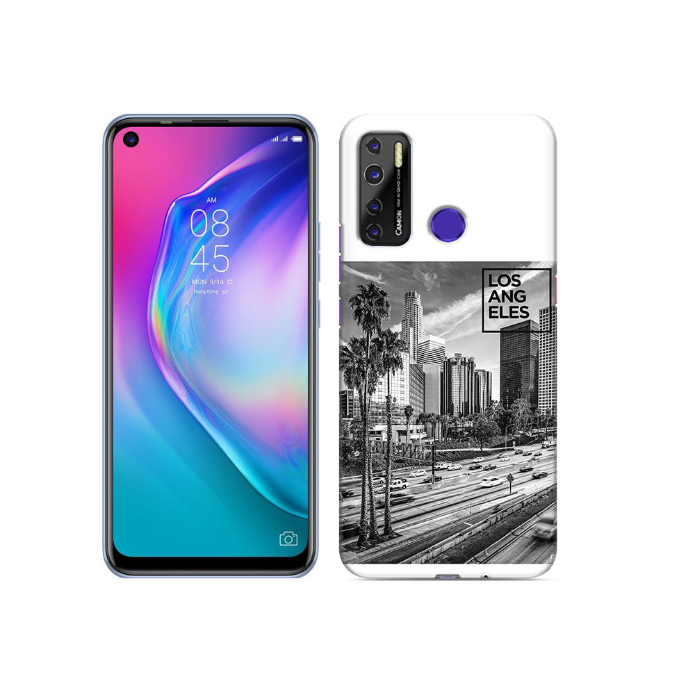 

Чехол MyPads Tocco для Tecno Camon 15 черно белый лос анджелес, Прозрачный, Tocco