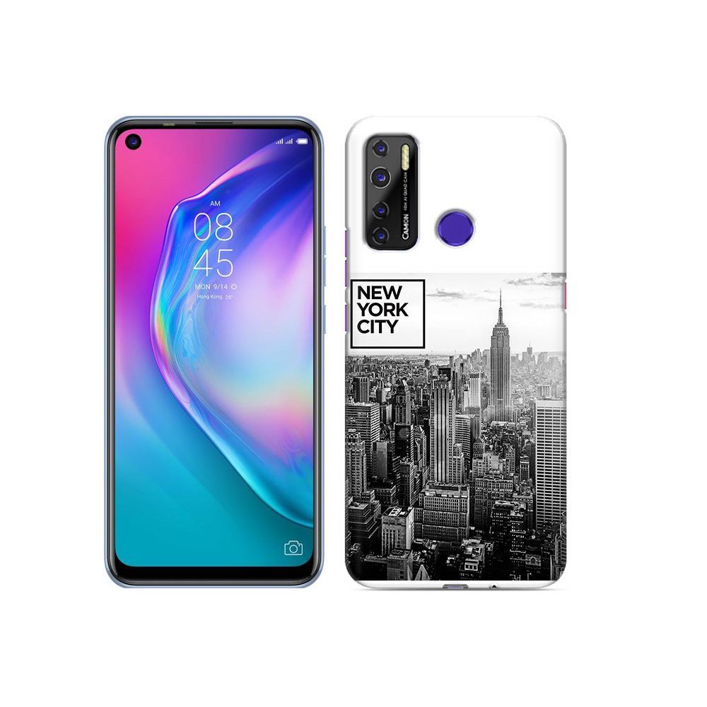 

Чехол MyPads Tocco для Tecno Camon 15 черно белый ньюерк, Прозрачный, Tocco