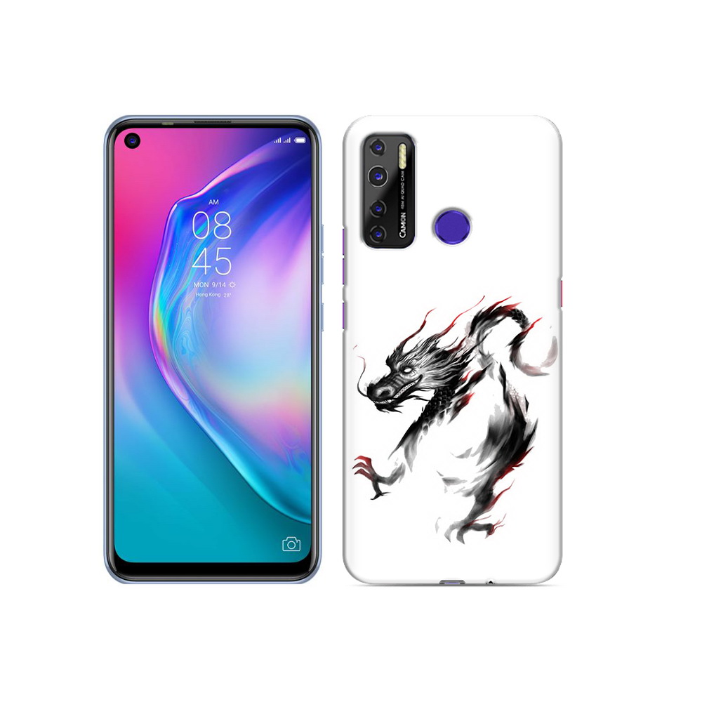

Чехол MyPads Tocco для Tecno Camon 15 черный дракон, Прозрачный, Tocco