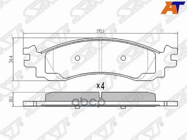 

Тормозные колодки SAT передние для Ford Explorer 2006-2010 ST6L2Z2001A