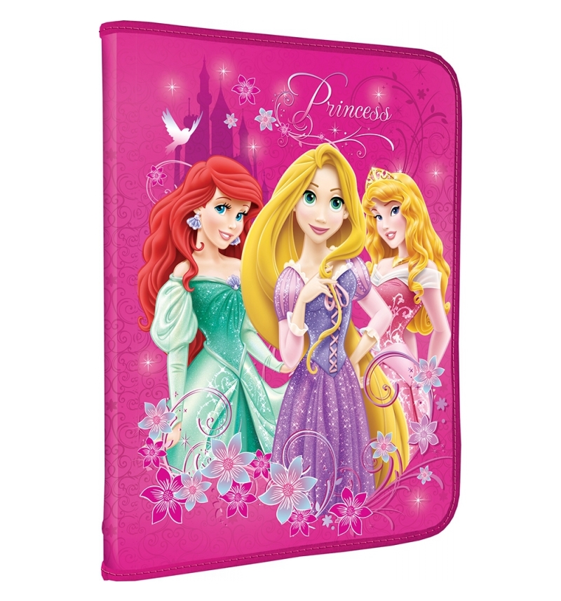 

Princess Папка для тетрадей А4 Princess Принцессы Диснея на молнии пластик