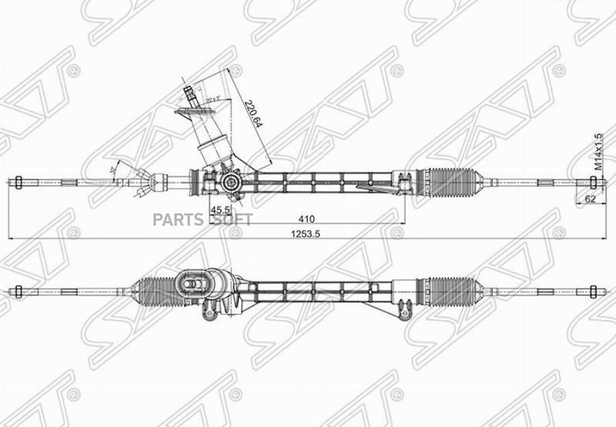 Рейка Рулевая Vw Polo 10- Lhd Sat арт. ST-6RU 423 057 K