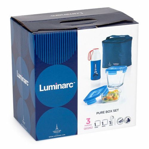 

Набор емкостей Luminarc Pure Box 3 предмета + Термосумка, Синий