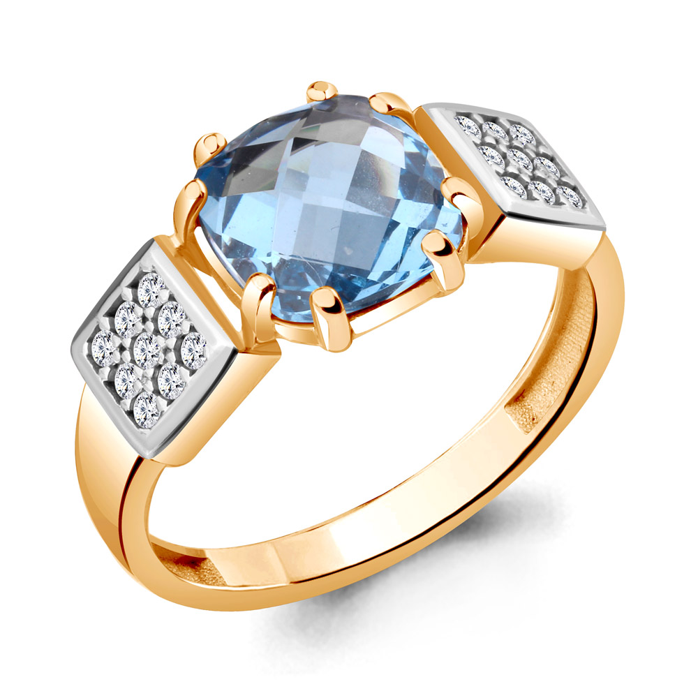 

Кольцо из серебра р. 17,5 AQUAMARINE 6933392А_925_з, 6933392А_925_з