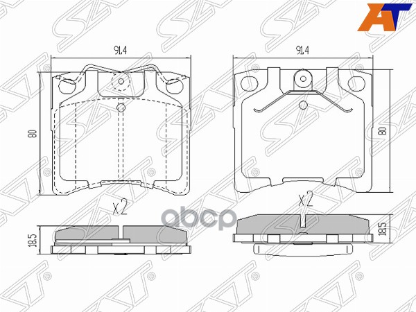 

Колодки Тормозные Перед Wv Transporter T4/Multivan 90-03 (R14) Sat арт. ST-701698151H
