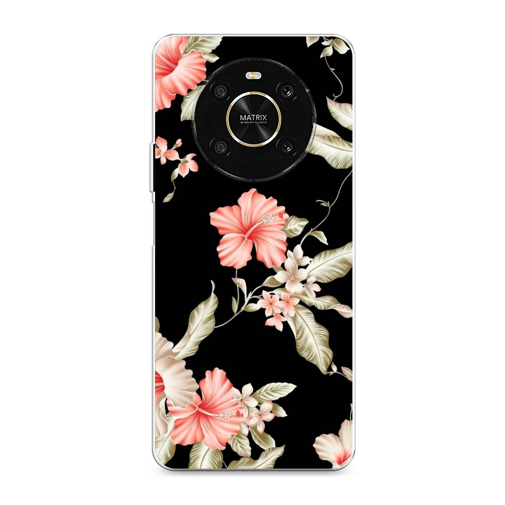 

Чехол Awog на Honor X9 4G/Magic4 Lite 4G "Цветы на черном", Разноцветный, 6108150-8