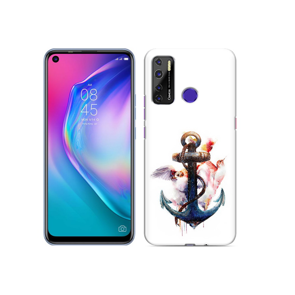 

Чехол MyPads Tocco для Tecno Camon 15 якорь с птицами, Прозрачный, Tocco