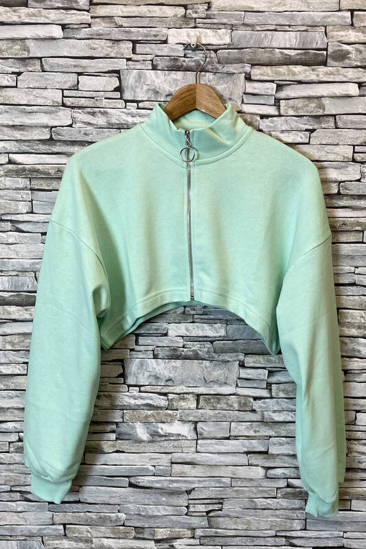 

Толстовка женская Zechka zck0357-SUYEŞİLİ зеленая L (доставка из-за рубежа), zck0357-SUYEŞİLİ