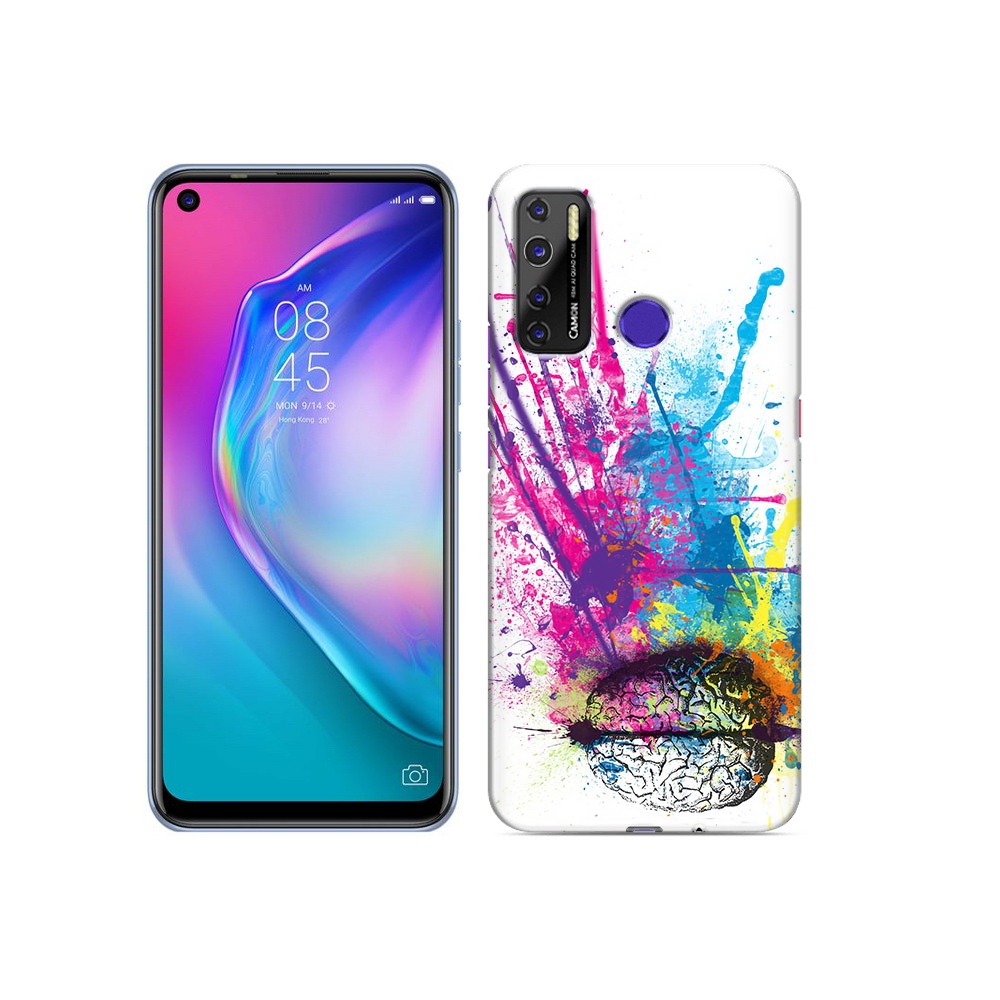 

Чехол MyPads Tocco для Tecno Camon 15 яркий красочный мозг, Прозрачный, Tocco