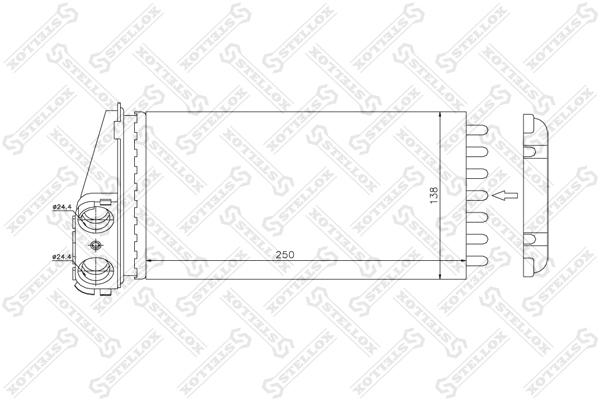 

Радиатор печки Stellox 1035096SX