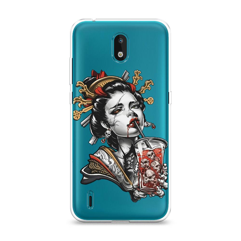 

Чехол на Nokia 1.3 "Опасная гейша", Красный;черный;серый, 123950-4
