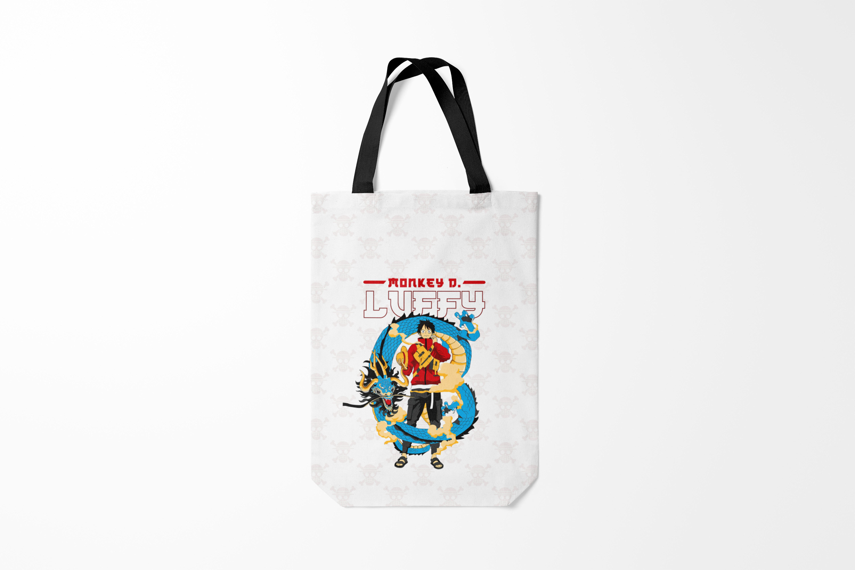 

Сумка шoппер унисекс Burnettie One Piece Дракон Манки Д. Луффи, белый, One Piece Дракон Манки Д. Луффи