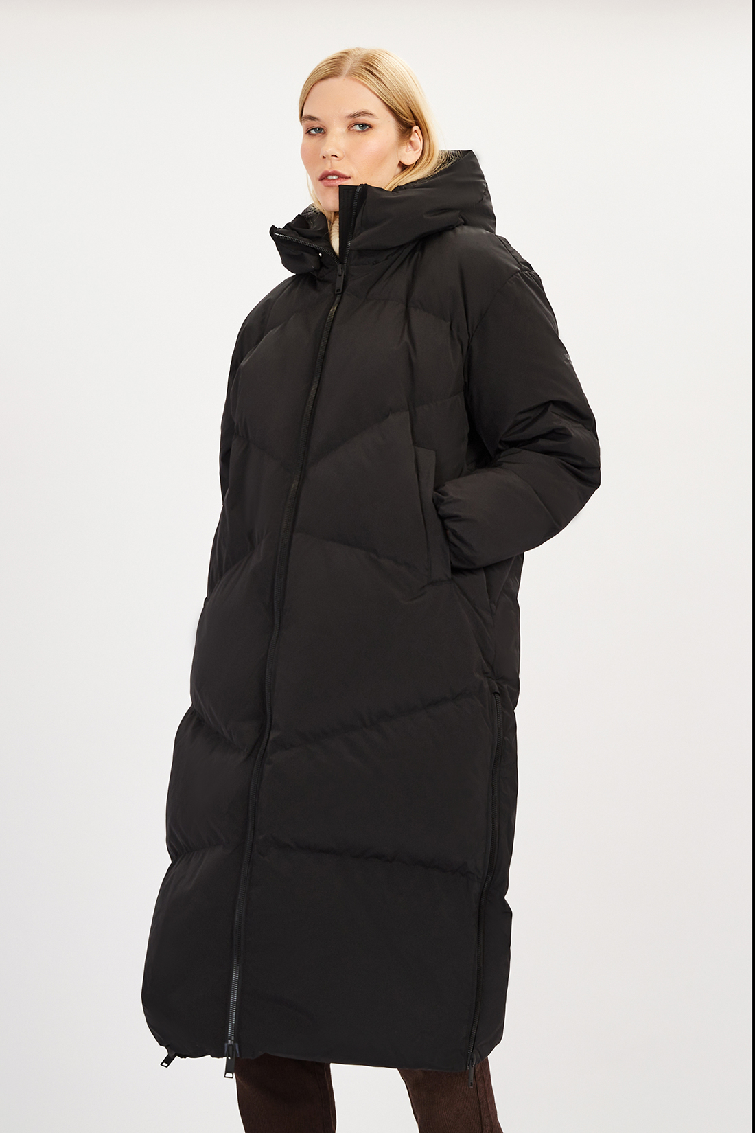 Пальто женское Baon B0022524 черное 2XL