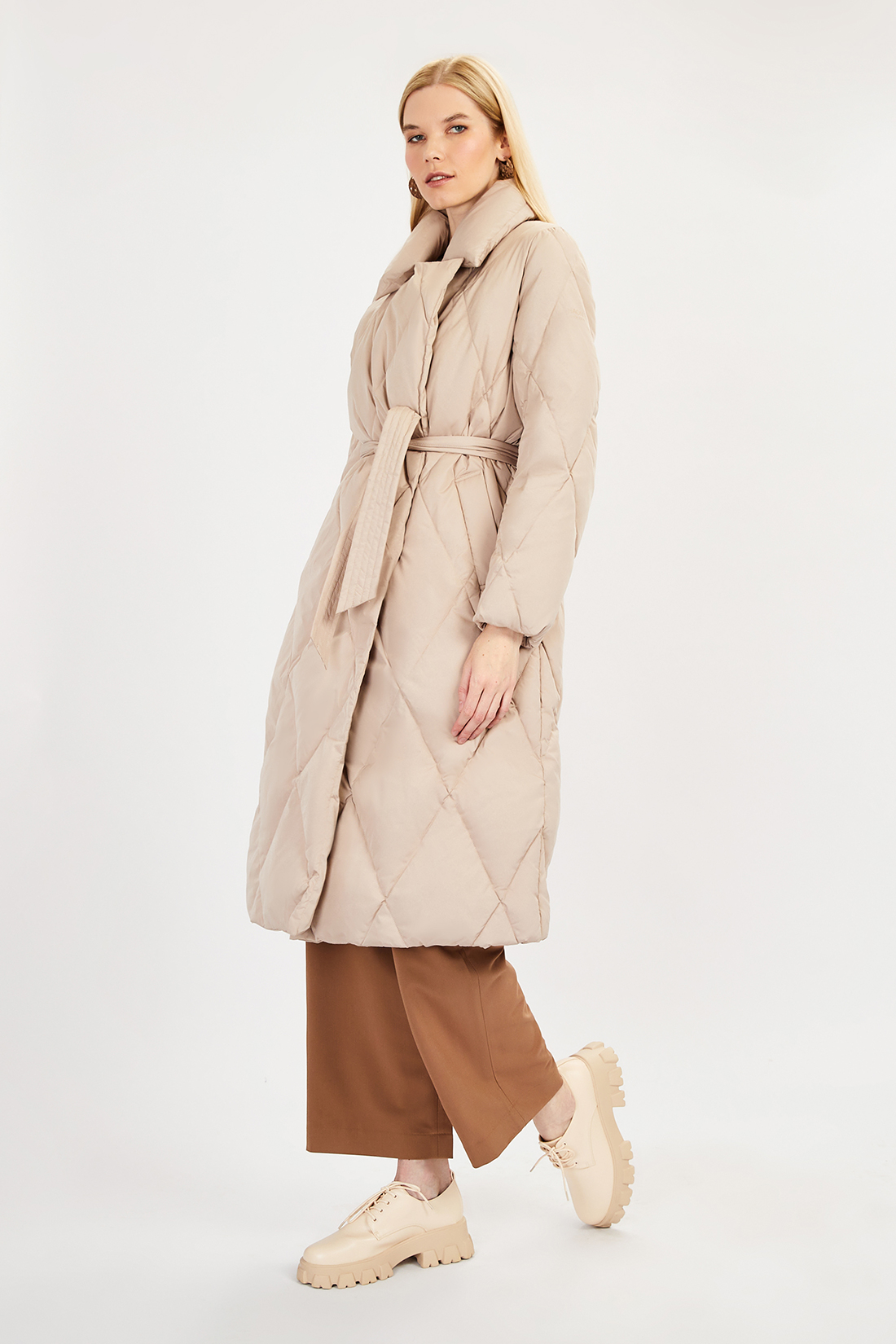 Пальто женское Baon B0022533 бежевое XL