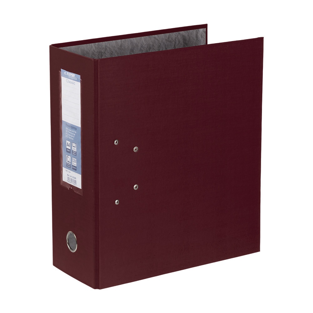 

Expert Complete pvc, 125 мм, 15 шт, Classic А4, арочный механизм, бордовый, Красный