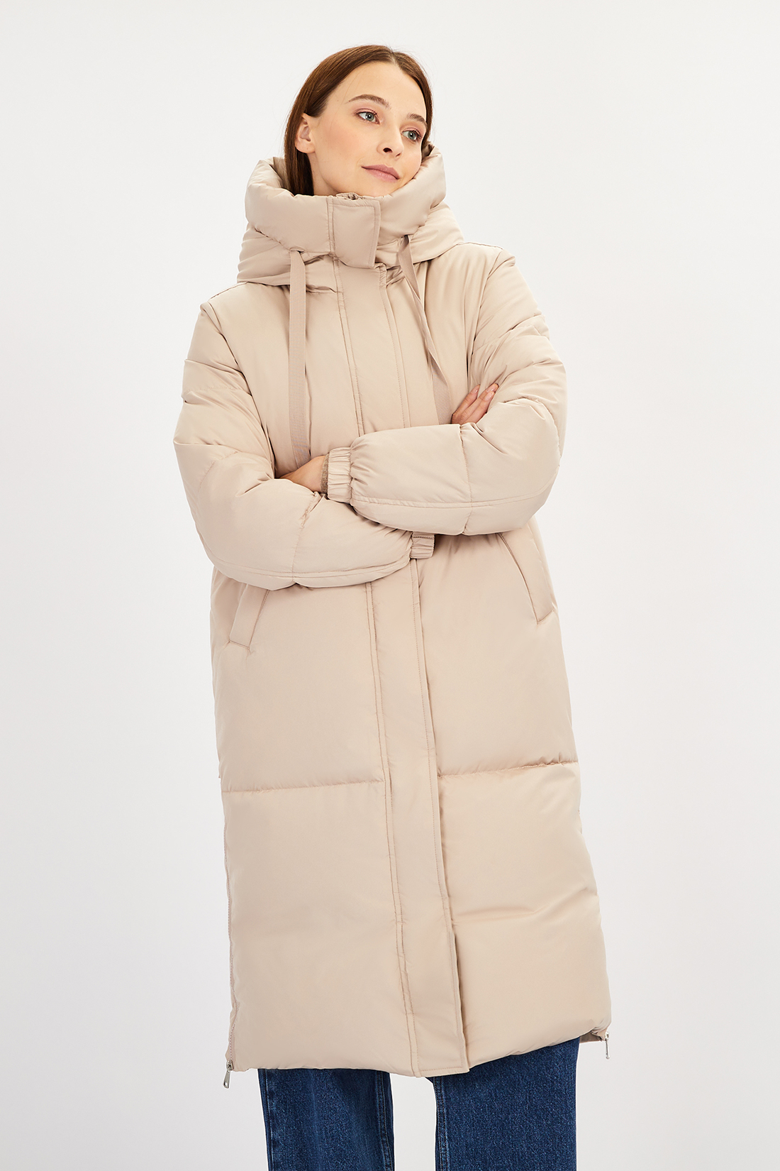 

Пуховик женский Baon B0022536 бежевый XS, B0022536