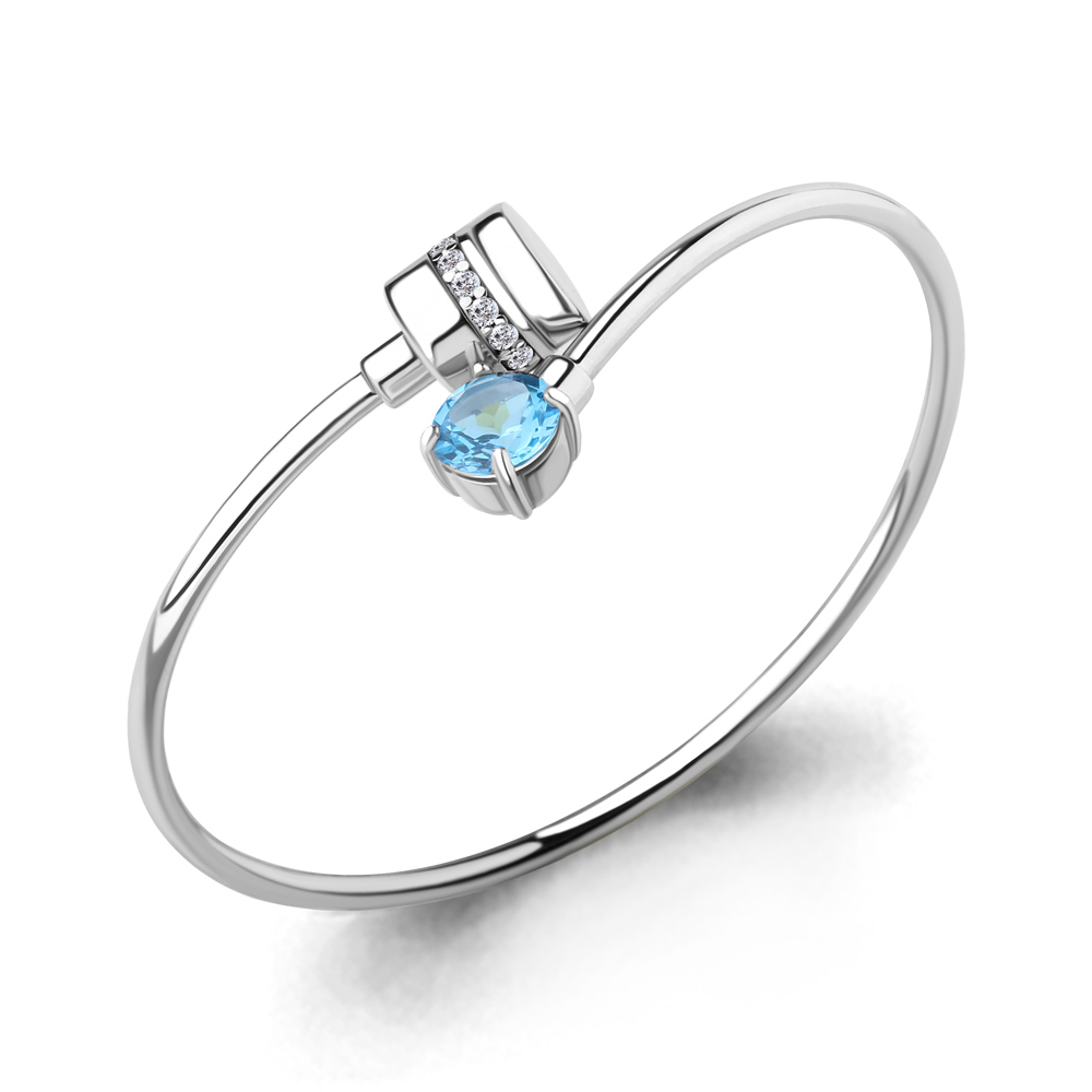 

Браслет из серебра р. 18 AQUAMARINE 7456205А_925_р, 7456205А_925_р