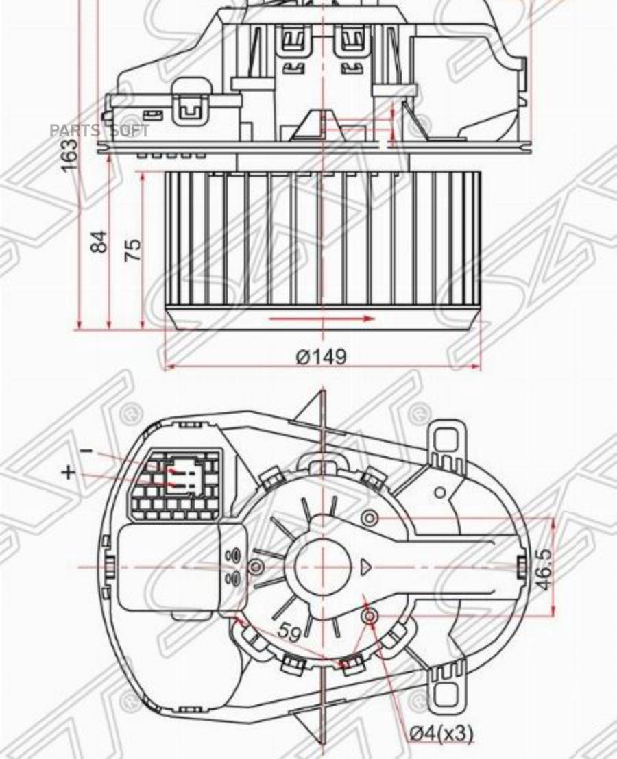 

Мотор Отопителя Салона Volkswagen Touareg 10- Sat арт. ST-7P0820021F