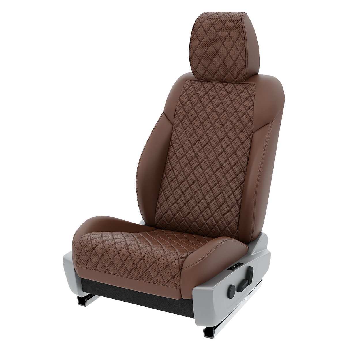 

Чехлы на сиденья Automobiler для JAC N25 A-A-1483F2S399 Экокожа ромб Темно-Коричневый, A-A-1483