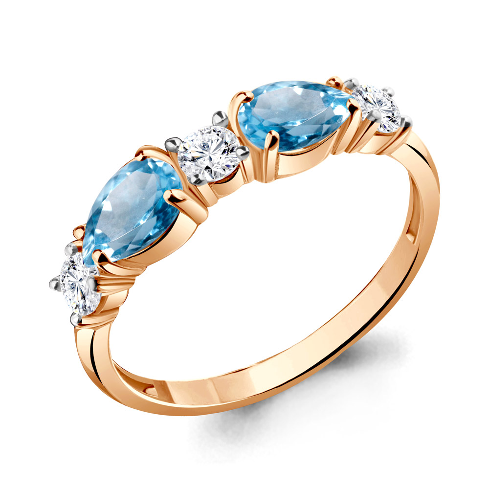 

Кольцо из серебра р. 17,5 AQUAMARINE 6956505А_925_з, 6956505А_925_з