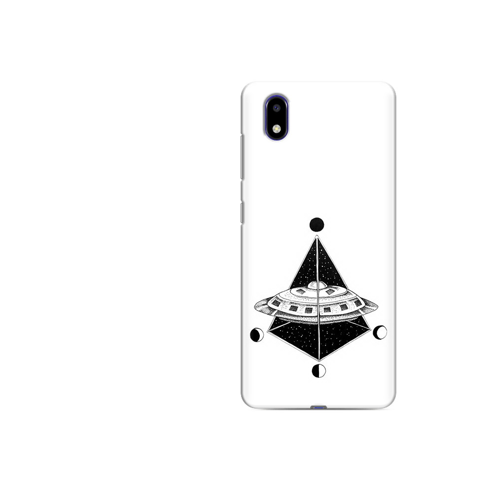 

Чехол MyPads Tocco для ZTE Blade A31 Lite черно белая летающая тарелка (PT162823.461.679), Прозрачный, Tocco