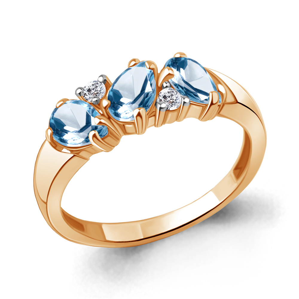 

Кольцо из серебра р. 17,5 AQUAMARINE 6958405А_925_з, 6958405А_925_з