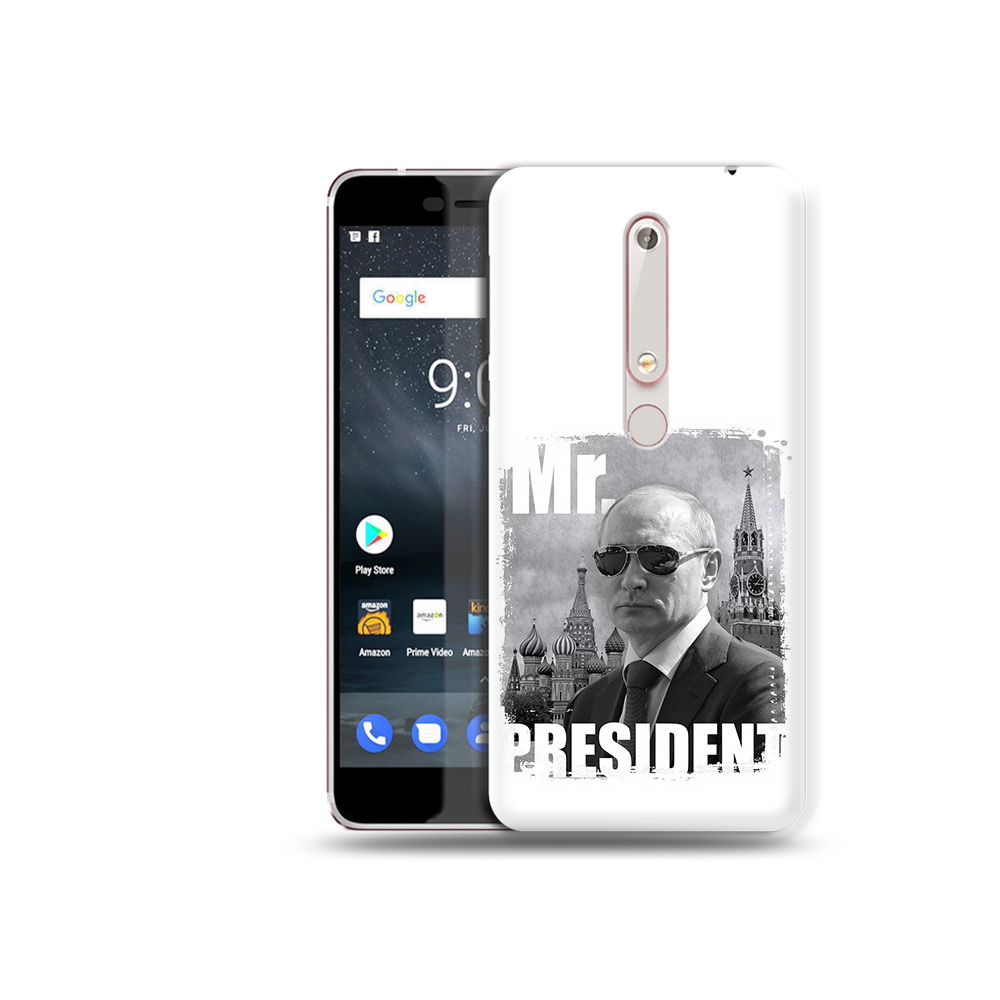 

Чехол MyPads Tocco для Nokia 6 Путин, Прозрачный, Tocco