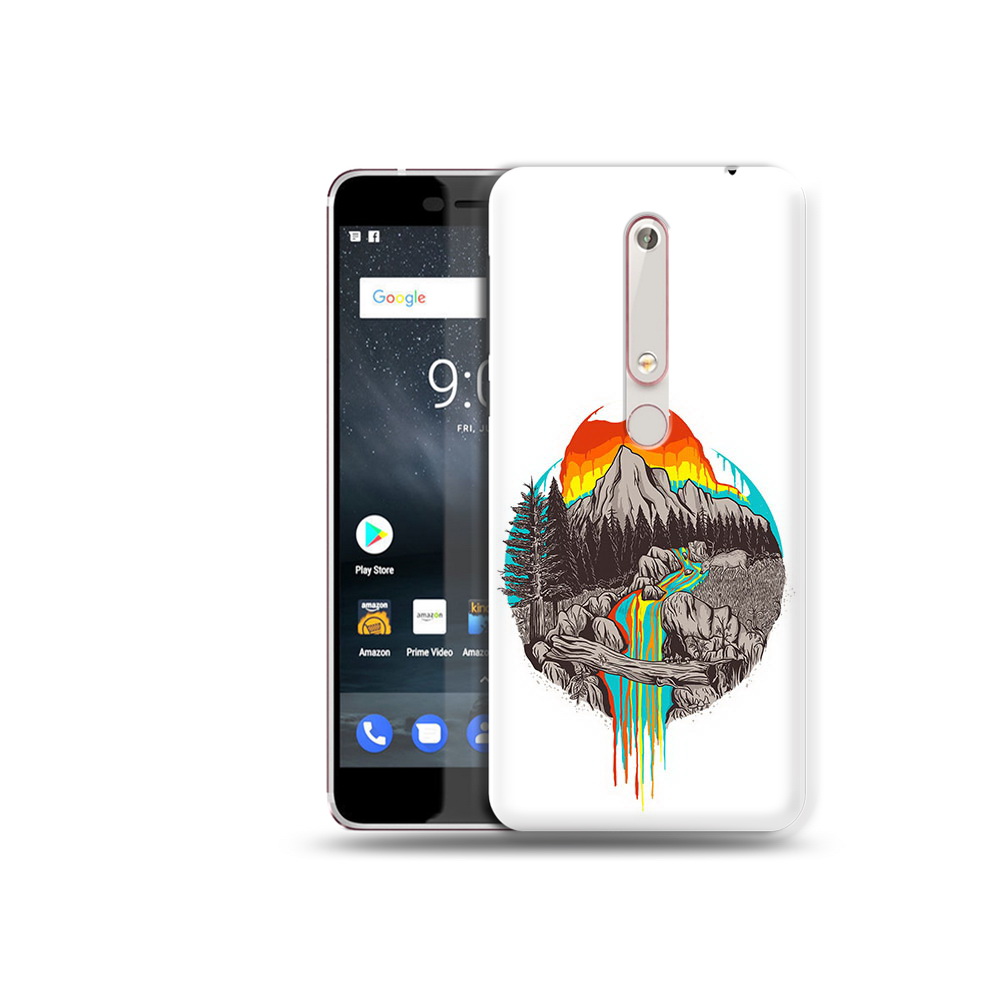 

Чехол MyPads Tocco для Nokia 6 Радужный водопад, Прозрачный, Tocco