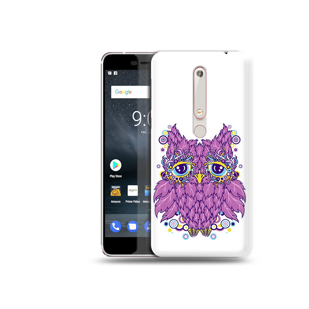 

Чехол MyPads Tocco для Nokia 6 Розовая сова, Прозрачный, Tocco