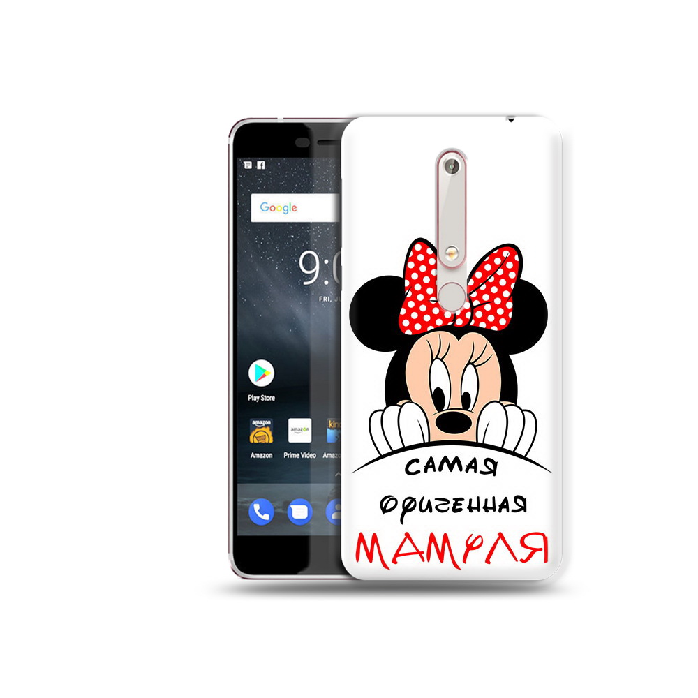 

Чехол MyPads Tocco для Nokia 6 Самая лучшая мамуля Мини Маус, Прозрачный, Tocco