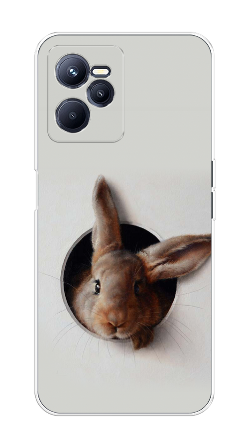 

Чехол на Realme C35 "Любопытный кролик", Серый;коричневый, 259250-1