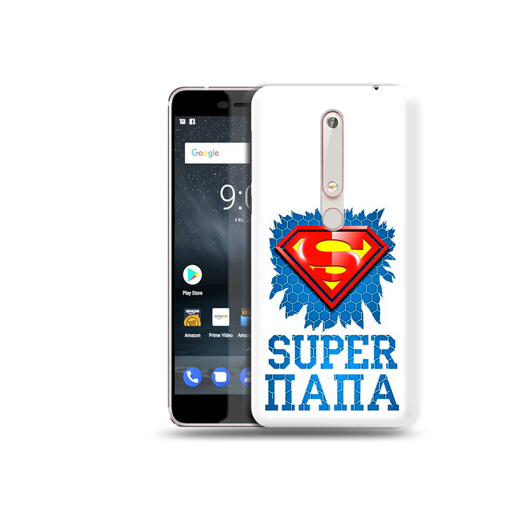 

Чехол MyPads Tocco для Nokia 6 Супер Папа, Прозрачный, Tocco