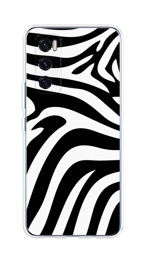 

Чехол на Vivo V20 SE "Полоски зебры", Черный;белый;бежевый, 263550-1