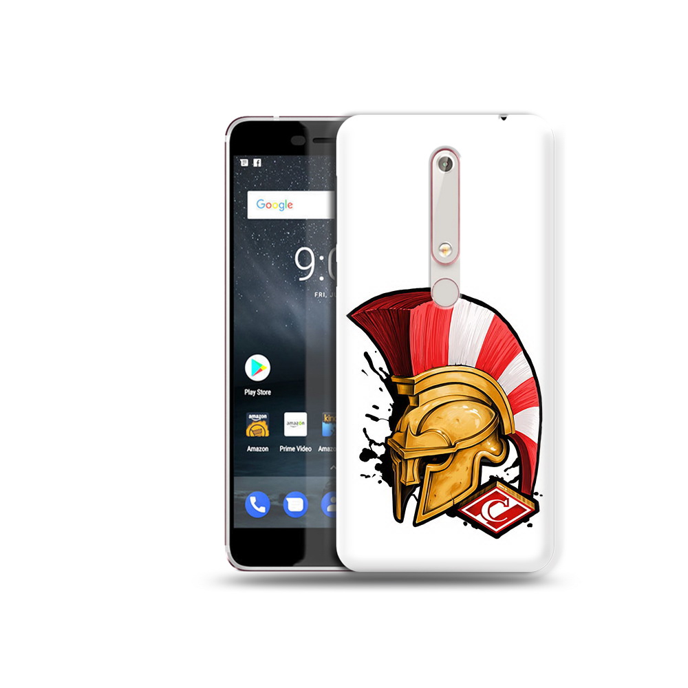 

Чехол MyPads Tocco для Nokia 6 ФК спартак шлем, Прозрачный, Tocco