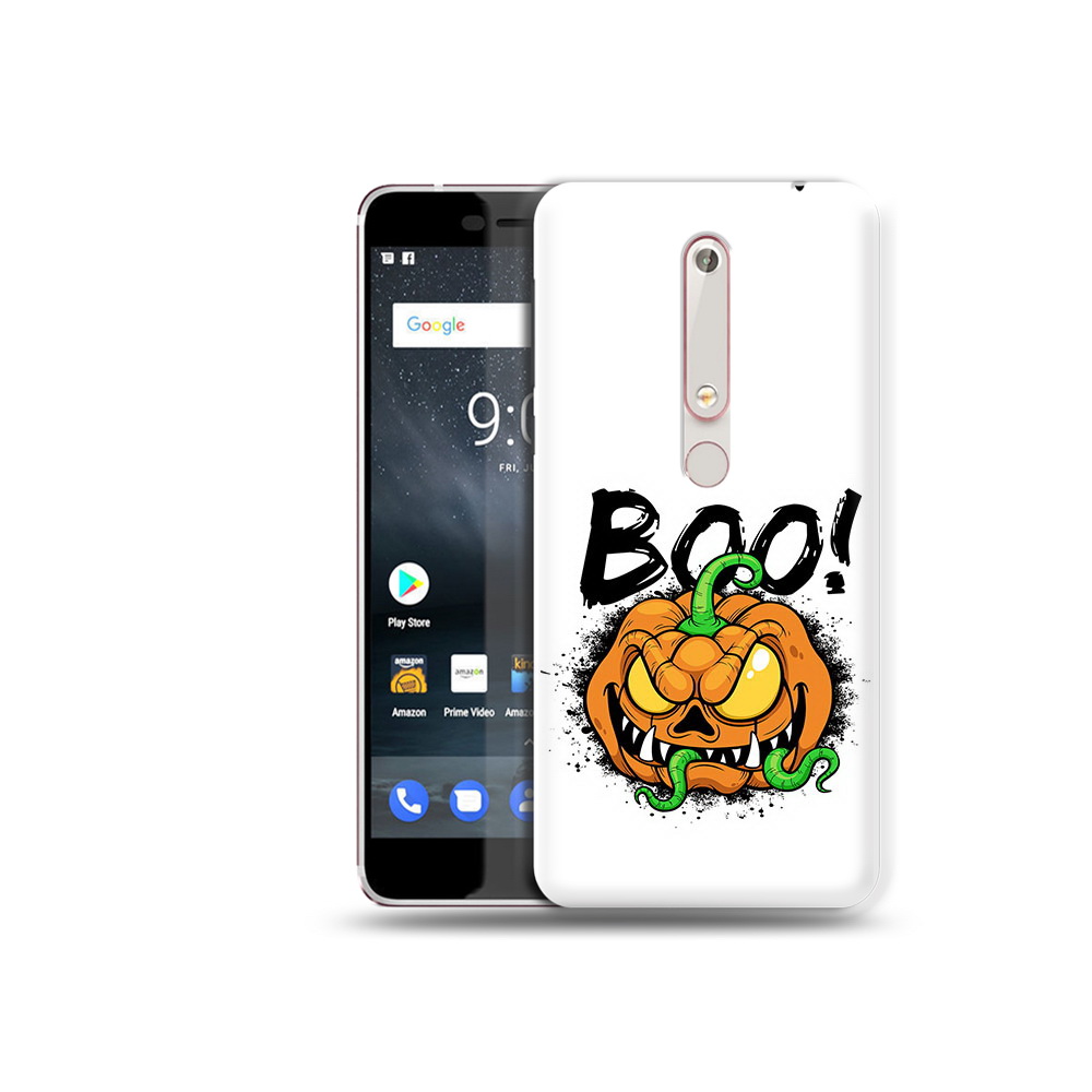 

Чехол MyPads Tocco для Nokia 6 Хэллоуин бу, Прозрачный, Tocco