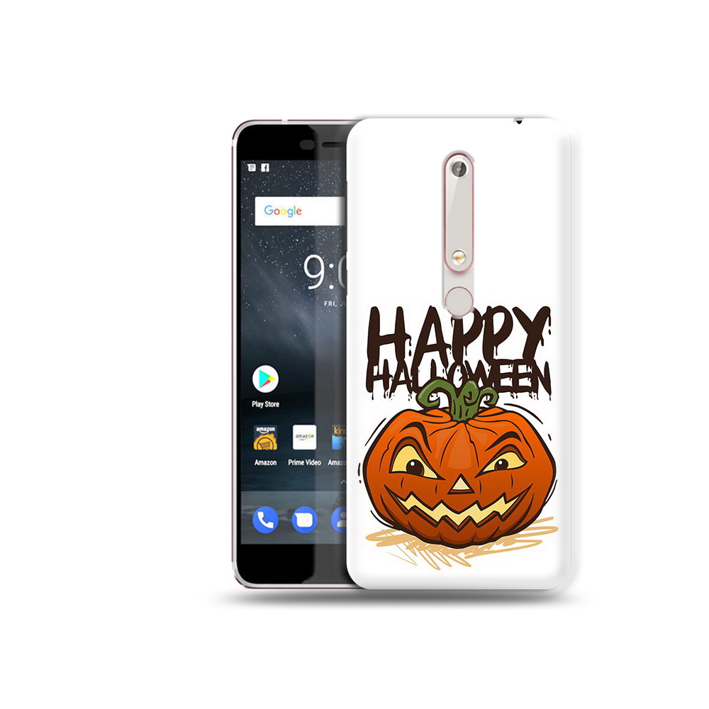 

Чехол MyPads Tocco для Nokia 6 Хэллоуин счастливый, Прозрачный, Tocco