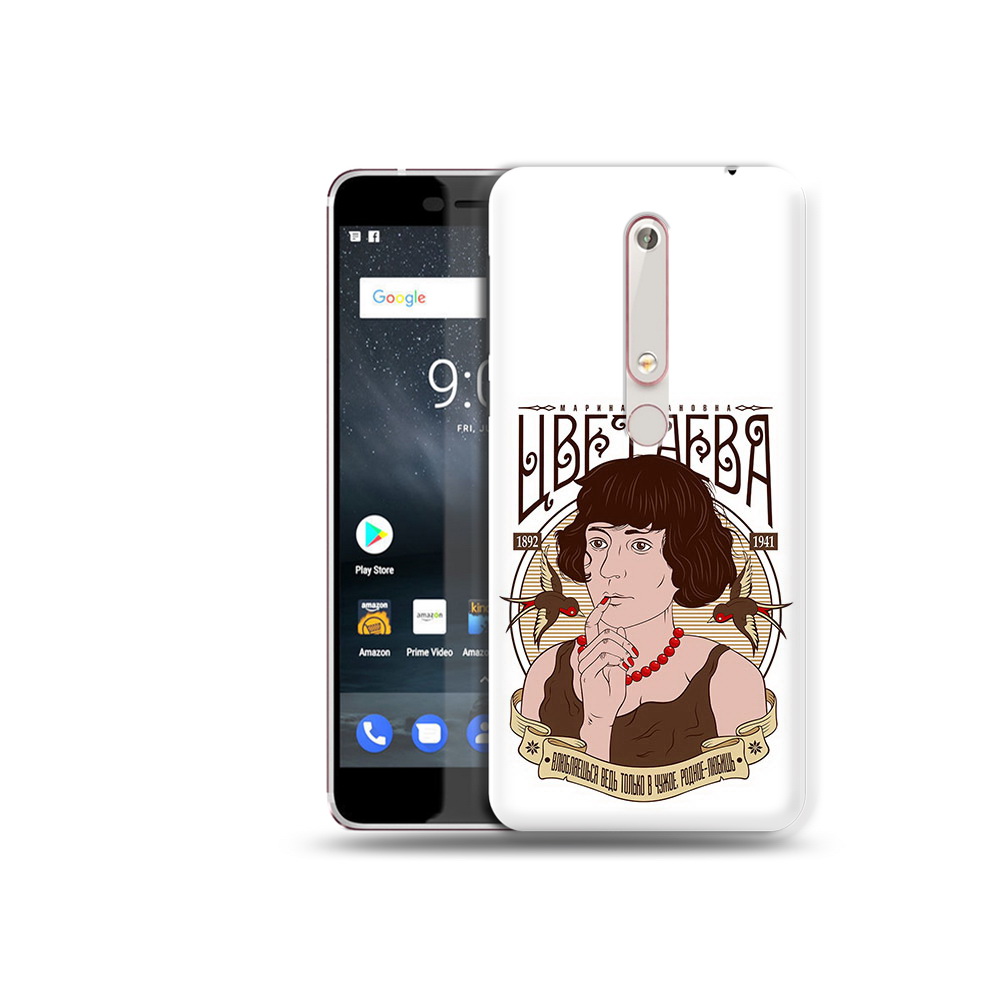 

Чехол MyPads Tocco для Nokia 6 Цветаева, Прозрачный, Tocco