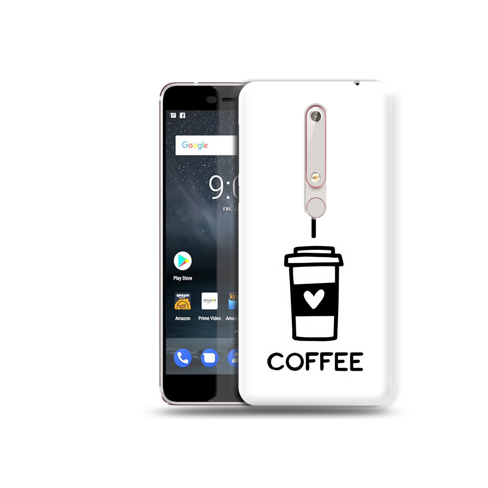 

Чехол MyPads Tocco для Nokia 6 Я люблю кофе, Прозрачный, Tocco