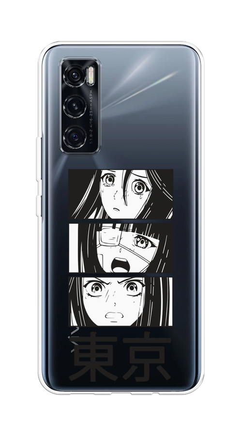

Чехол на Vivo V20 SE "Tokyo girls", Белый;черный;прозрачный, 263550-1