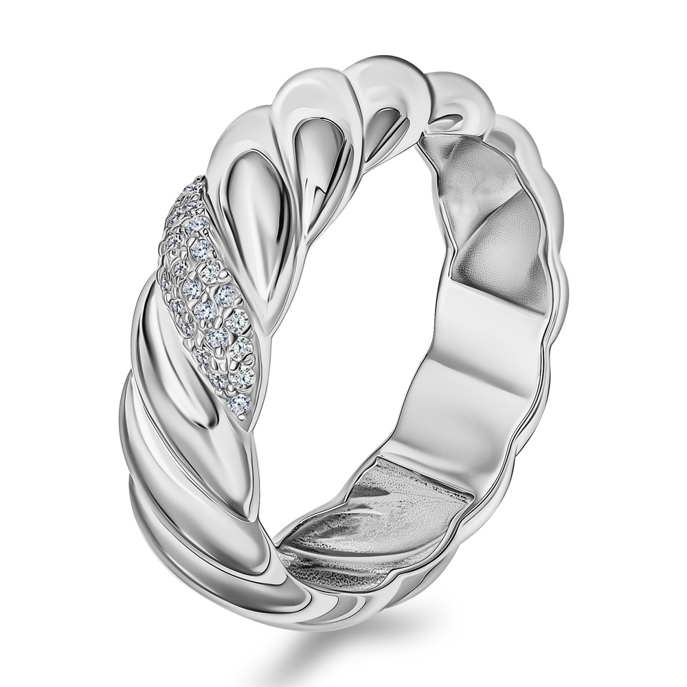 

Кольцо из серебра р.  585Gold 701014416, фианит, 701014416