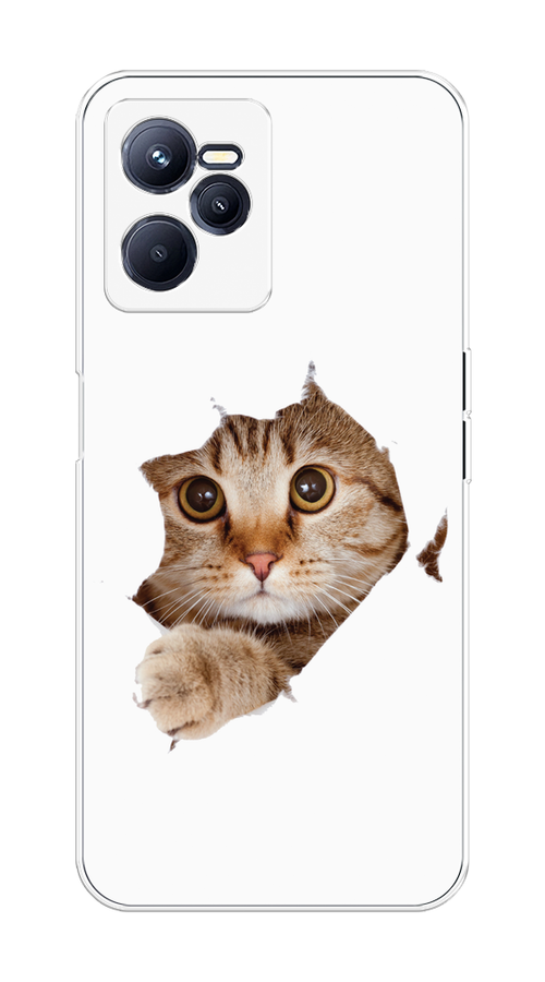 

Чехол на Realme C35 "Кот и бумага", Белый;коричневый, 259250-1