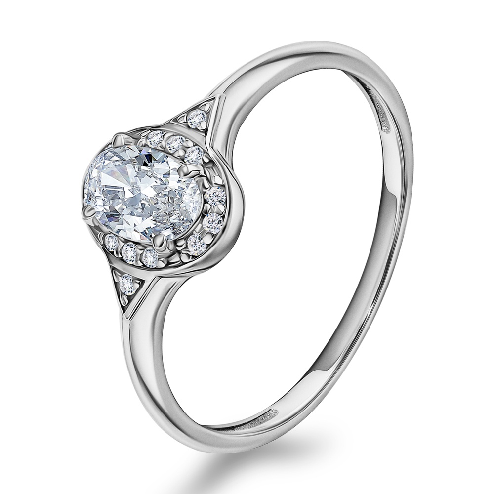 

Кольцо из серебра р.  585Gold 701014570, фианит, 701014570