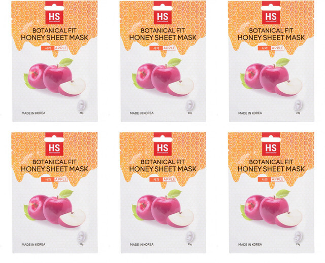 Маска для лица VO7 с мёдом и экстратом Яблока, 6 шт