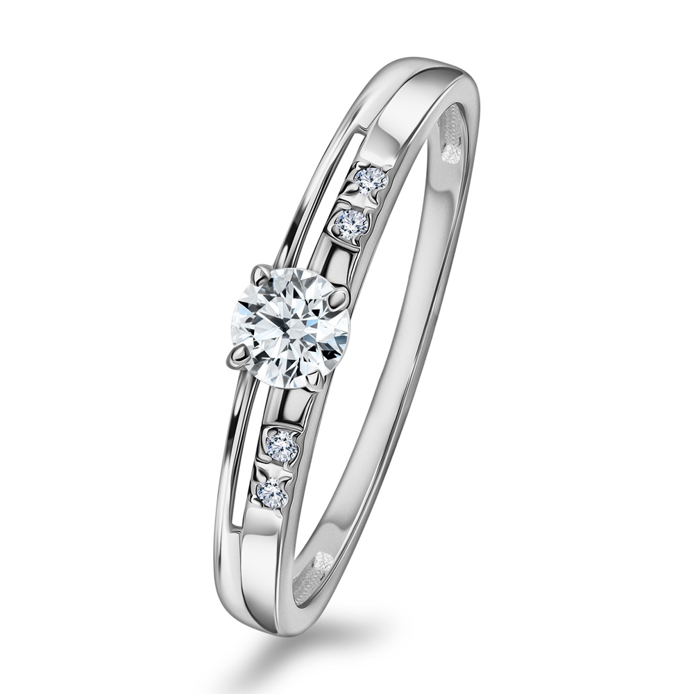 

Кольцо из серебра р.  585Gold 701014585, фианит, 701014585
