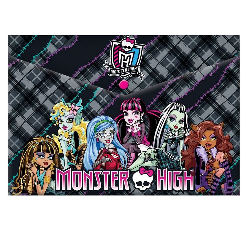 Конверт монстр отзывы. Папка Монстер Хай. Monster High папка. Монстер Хай Академия. Куклы монстр Хай с папками.